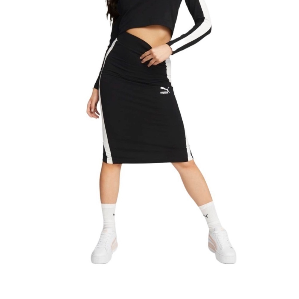 Puma Women's Black and White Pencil Skirt
